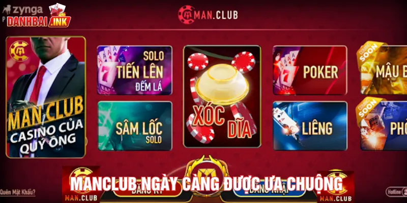 Manclub mang đến nhiều tựa game bài đầy kịch tính